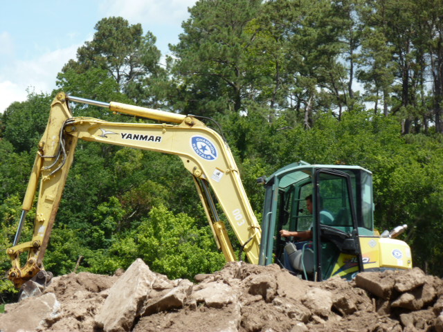 excavator trenching