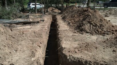 clean straight trenching