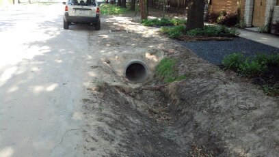 after culvert installation