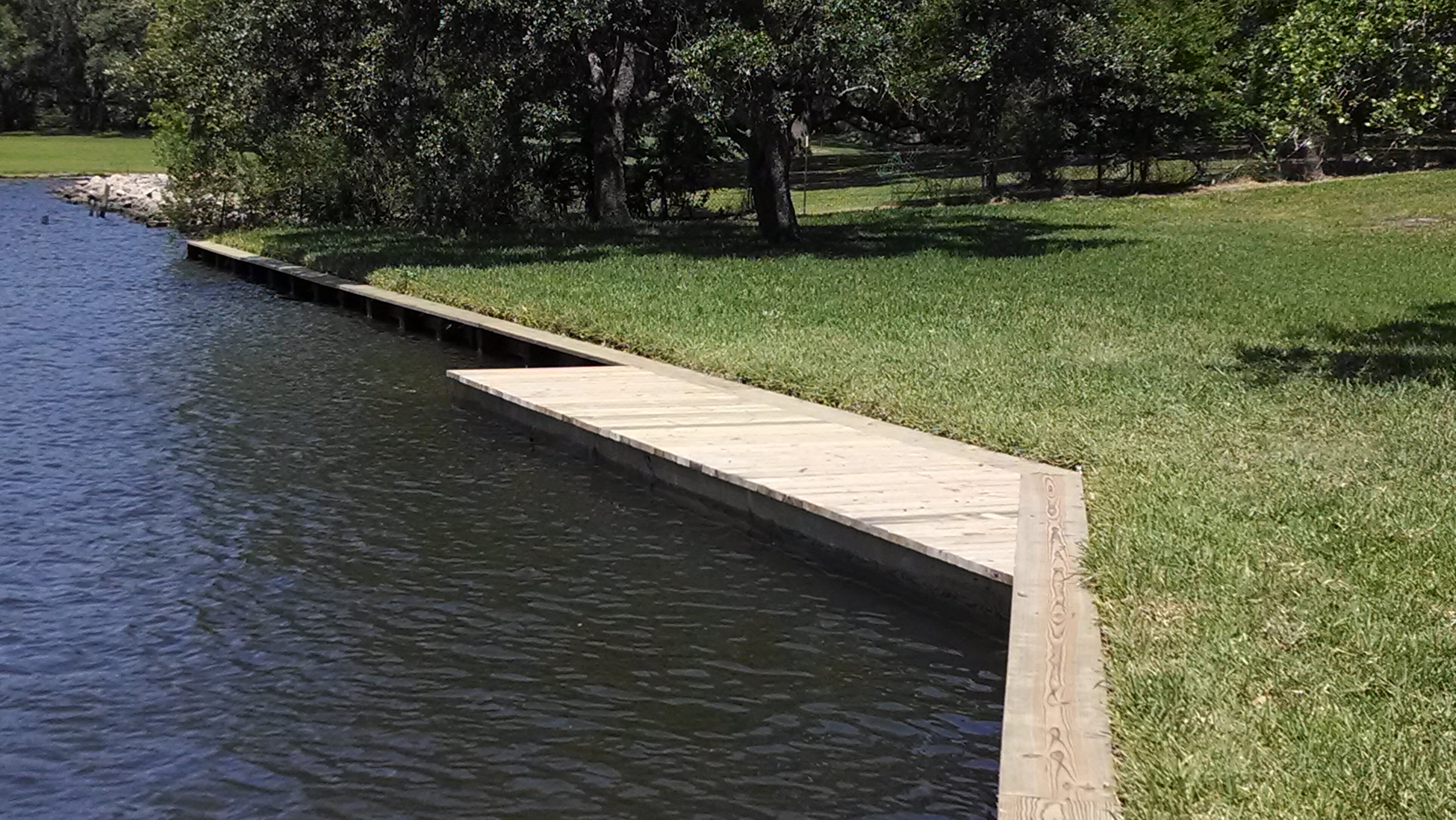 dock construction fishing pier on oyster creek