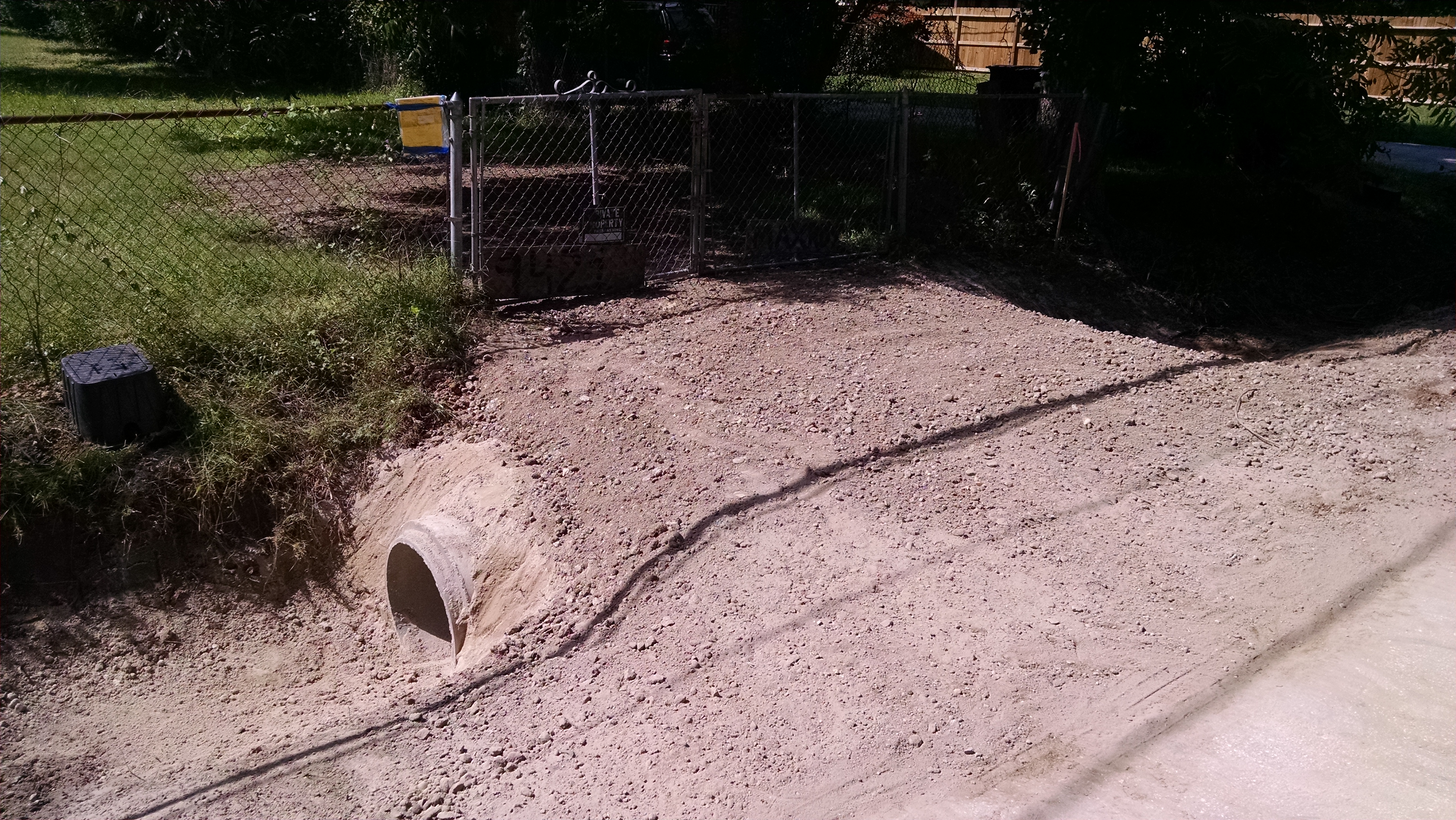 single driveway culvert installation