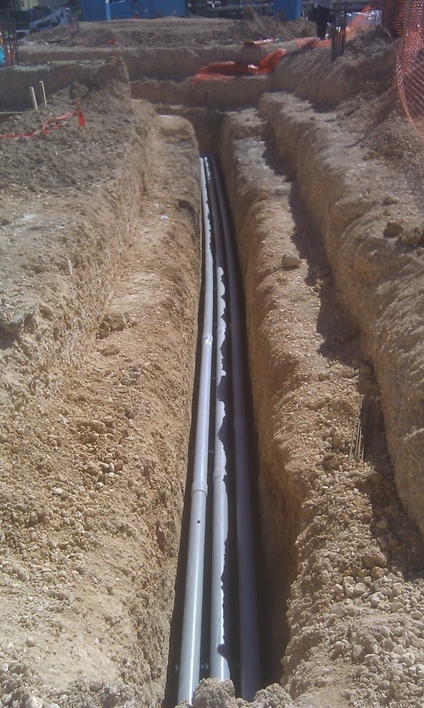 Nice smooth radius for electrical trench...