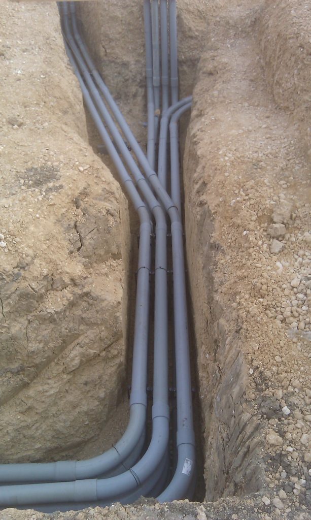 Clean Ditches with conduit installed...