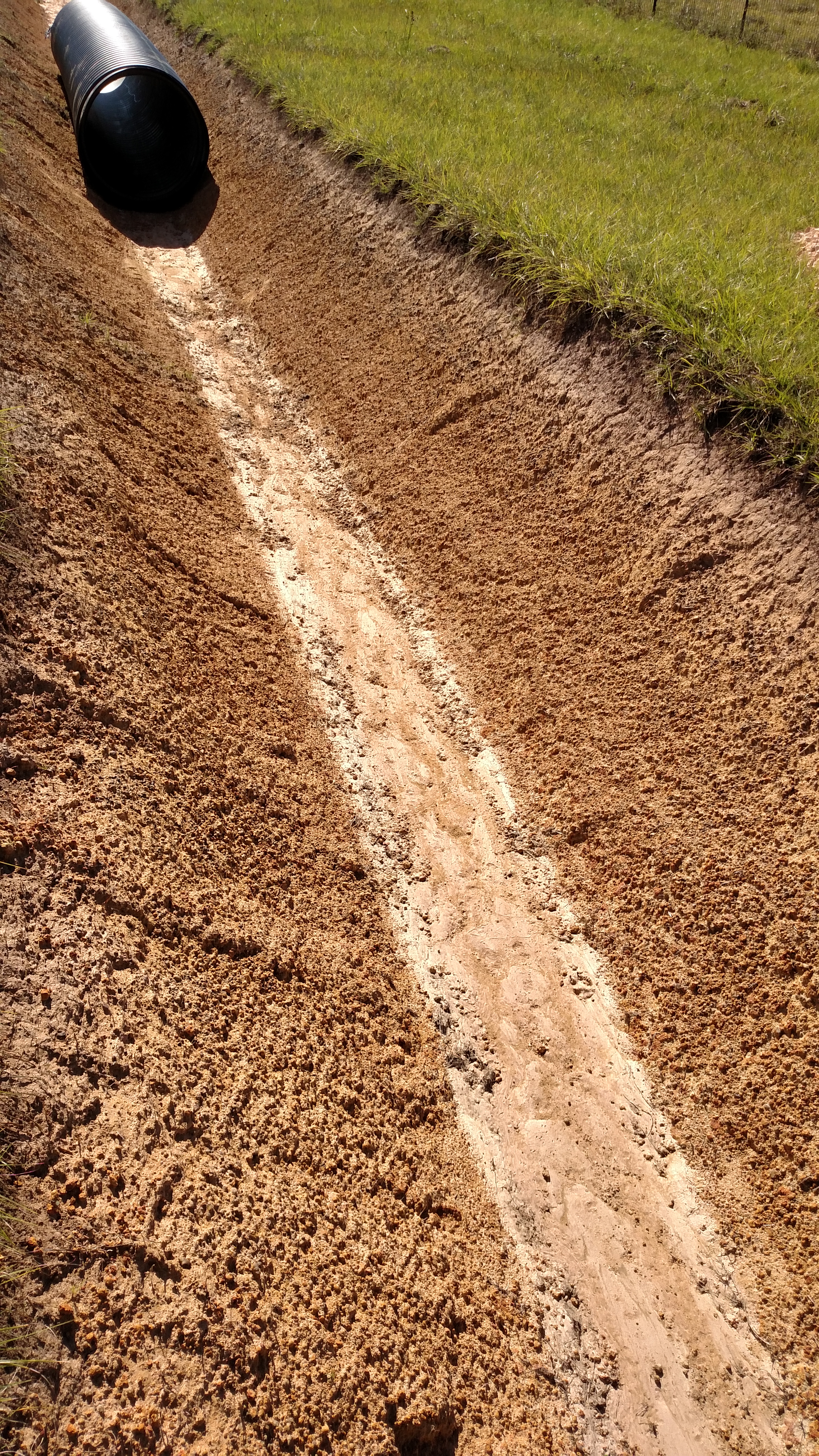 Drainage ditch excavation