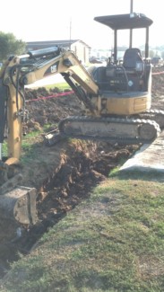 Straddling trench to re dig